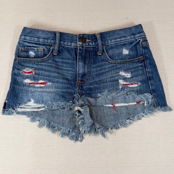 Abercrombie & Fitch Pants - Abercrombie & Fitch Mircro Shorts Distressed Denim Shorts Size 0 W27 Frayed Hem